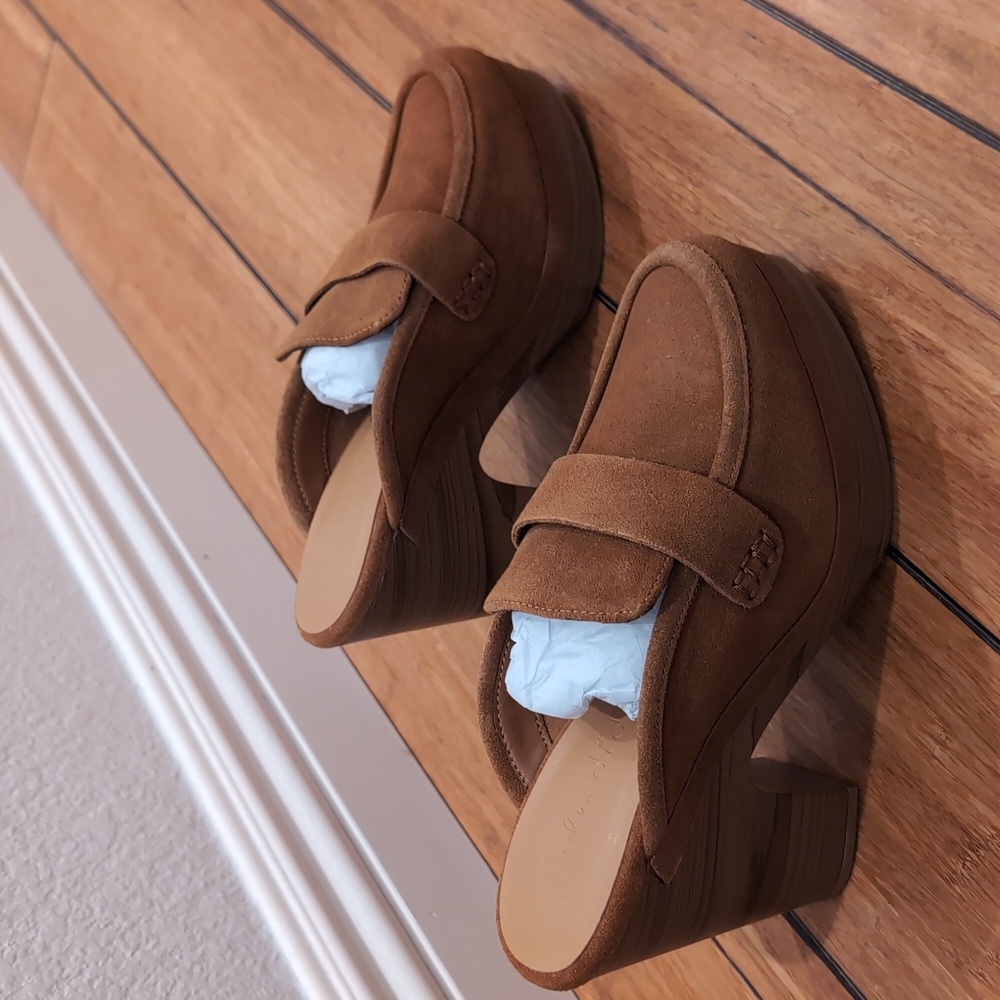 Splendid Toffee Vina Footwear Tan Suede Clog - Size 7 - Brand New